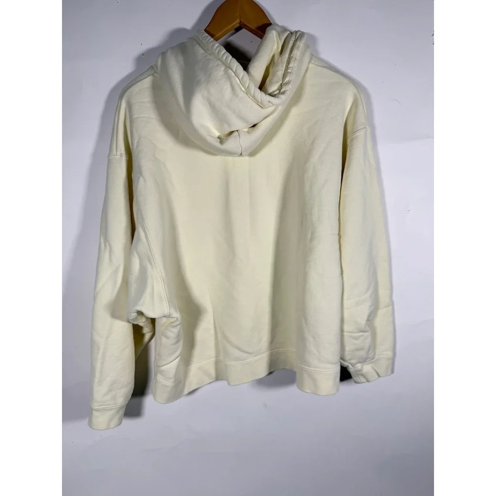 Nike Court Heritage French Terry Hoodie Cream Sail Tennis Logo Womens L